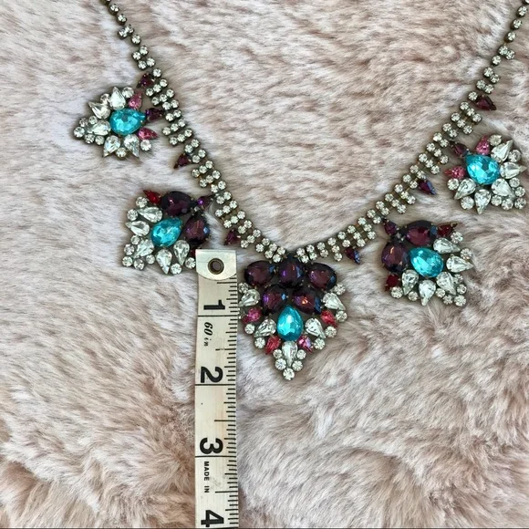 💎Lush Color One of a kind Crystal Rhinestone Necklace - Picture 11 of 13